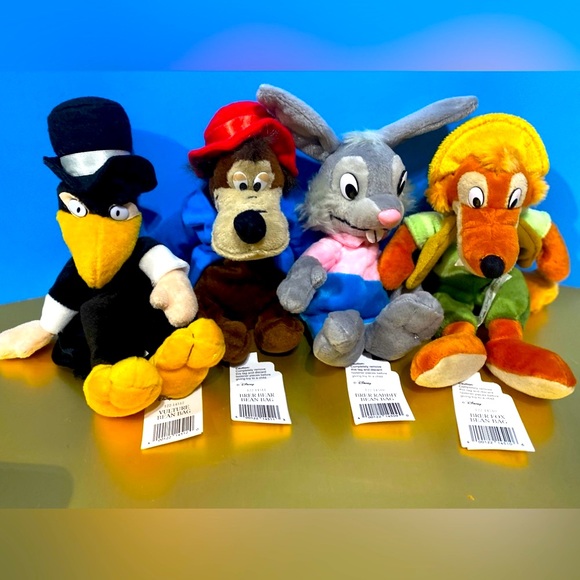 WALT DISNEY NWT 90s SPLASH MOUNTAIN CHARACTERS BRER RABBIT, FOX, BEAR & VULTURE - Picture 4 of 16